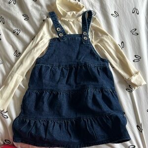 NWOT Levi denim dress and turtle neck - never worn 4T